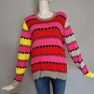 Zaket And Plover Heart Sweater, VGUC, Size L